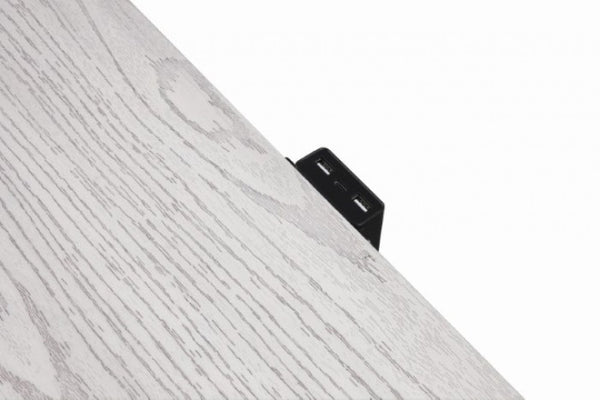 Furniture of America Basilone Rustic White Transitional Nightstand Model FM7440WH-N