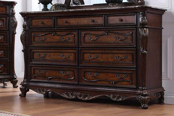 Furniture of America Ventresca Dark Cherry Traditional Dresser Model FM7635CH-D