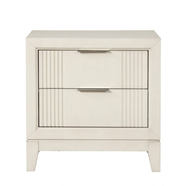 Furniture of America Isadore Antique White Transitional Nightstand Model FM7700WH-N