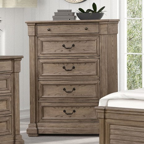 Furniture of America Sheringham Weathered Gray Transitional Chest Model FM7701BR-C