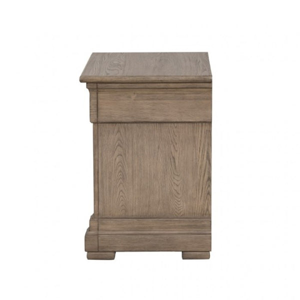 Furniture of America Sheringham Weathered Gray Transitional Nightstand Model FM7701BR-N