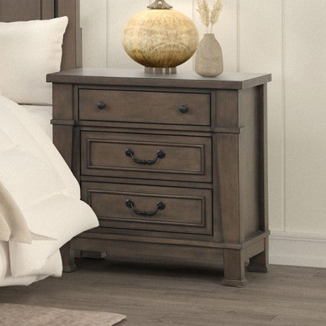 Furniture of America Huddersfield Dark Walnut Transitional Nightstand Model FM7702DB-N