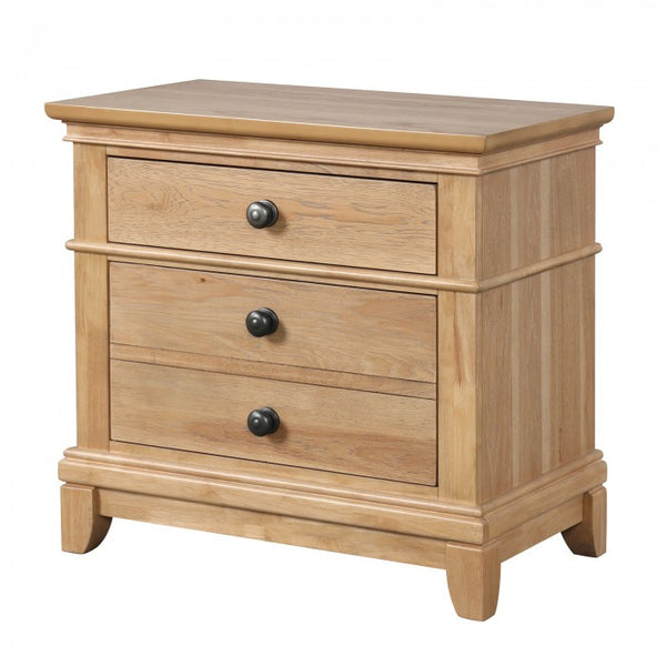 Furniture of America Mchenry Natural Oak Farmhouse Nightstand Model FM7706NT-N