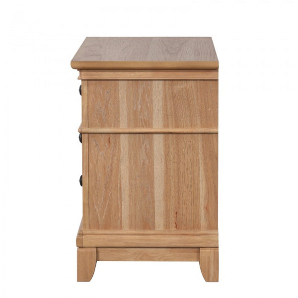 Furniture of America Mchenry Natural Oak Farmhouse Nightstand Model FM7706NT-N