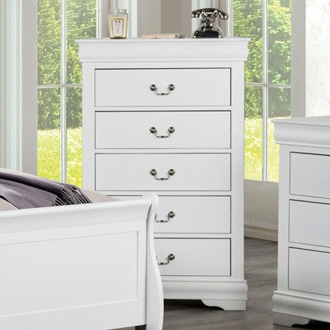 Furniture of America Louis Philippe White Transitional Chest Model FM7866WH-C