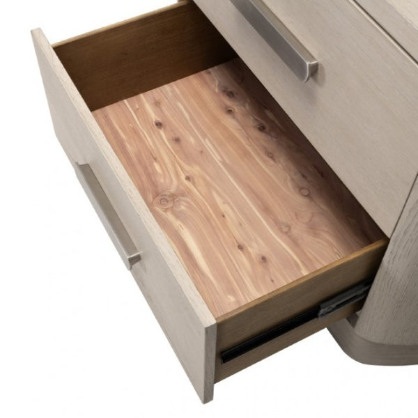 Furniture of America Pocatello White Oak Modern Contemporary Nightstand Model FM79010AK-N