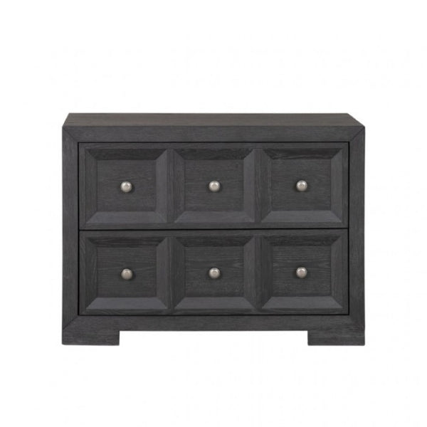 Furniture of America Hatton Cross Weathered Black Modern Classic Oversized Nightstand Model FM79011BK-N2