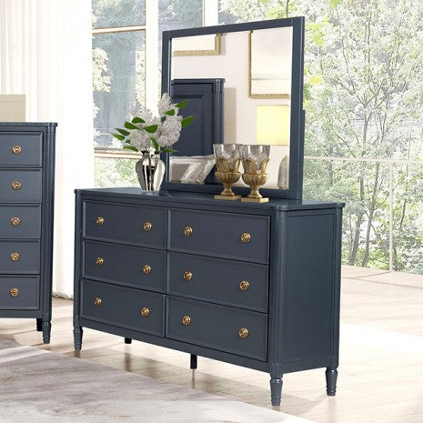 Furniture of America Altamira Malta Blue Modern French Dresser Model FM79012BL-D