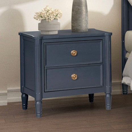 Furniture of America Altamira Malta Blue Modern French Nightstand Model FM79012BL-N