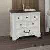 Furniture of America Hampstead White/Dark Brown Modern Farmhouse Nightstand Model FM79014WH-N