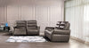Furniture of America Granucci Engineered Wood, Real Italian Leather, Others Gray Power Recliner Model FM90007GY-CH-PM