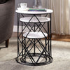 Furniture of America Madyson White/Black Transitional 3 Pc. Nesting Table Model FOA-AC340WH-3A