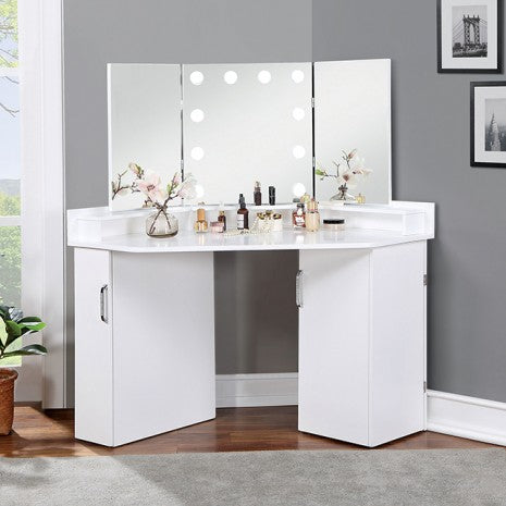 Furniture of America Lorybelle White Glam Vanity Model FOA-DK5134WH-PK