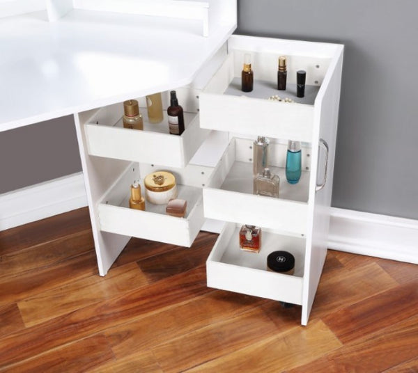 Furniture of America Lorybelle White Glam Vanity Model FOA-DK5134WH-PK