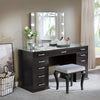 Furniture of America Valentina Obsidian Gray Glam Vanity Set Model FOA-DK5682DG-PK