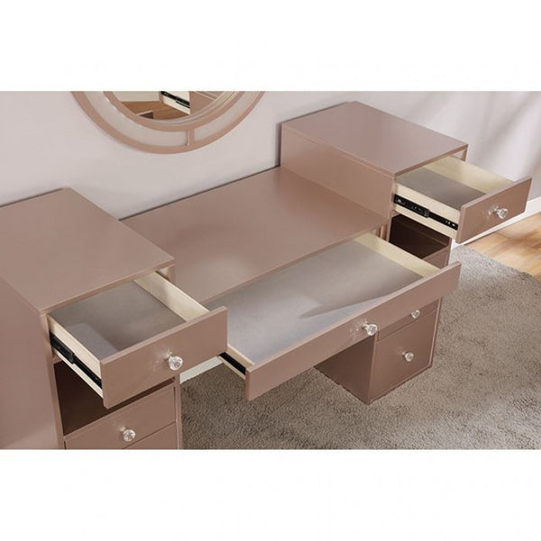 Furniture of America Yasmine Tiffany Blush Glam Vanity Set Model FOA-DK5683PK-PK