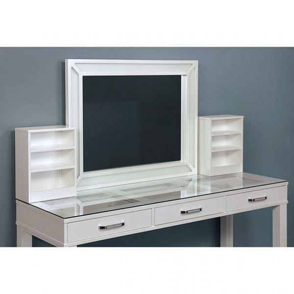 Furniture of America Stephanie Luminous White Glam Vanity Set Model FOA-DK5685WH-PK
