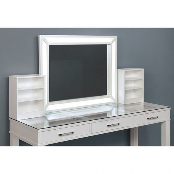 Furniture of America Stephanie Luminous White Glam Vanity Set Model FOA-DK5685WH-PK