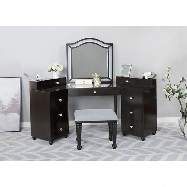 Furniture of America Tracie Obsidian Gray Glam Vanity Set Model FOA-DK5686DG-PK