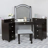 Furniture of America Tracie Obsidian Gray Glam Vanity Set Model FOA-DK5686DG-PK