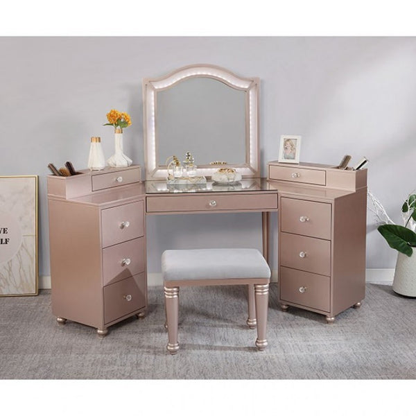 Furniture of America Tracie Tiffany Blush Glam Vanity Set Model FOA-DK5686PK-PK