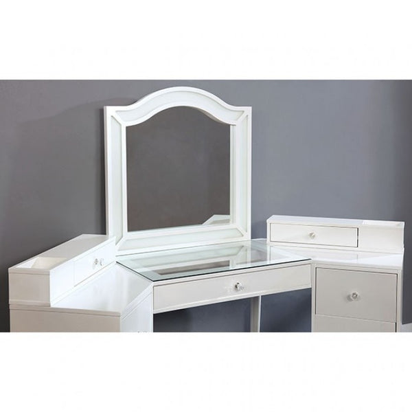 Furniture of America Tracie Luminous White Glam Vanity Set Model FOA-DK5686WH-PK