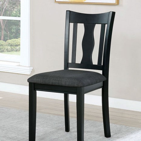 Furniture of America Carbey Black/Gray Transitional Side Chair (2/Ctn) Model FOA3488SC-2PK