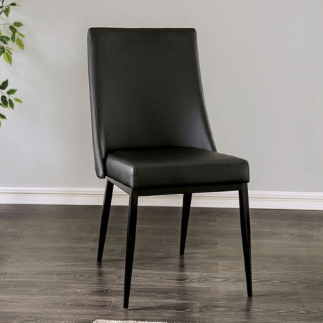 Furniture of America Porrima Black Contemporary Side Chair (2/Ctn) Model FOA3723SC-2PK