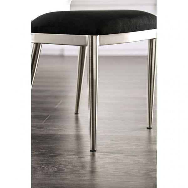 Furniture of America Abner Silver/Black Contemporary Side Chair (2/Ctn) Model FOA3743SC-2PK