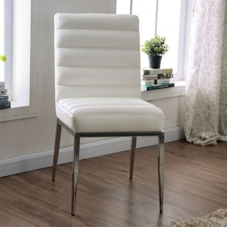 Furniture of America Cilegon White Contemporary Side Chair (2/Ctn) Model FOA3746SC-2PK