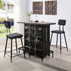 Furniture of America Dicarda Black/Distressed Dark Oak Industrial Bar Ht. Table Model CM3789BK-BT