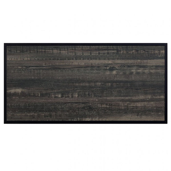 Furniture of America Dicarda Black/Distressed Dark Oak Industrial Bar Ht. Table Model CM3789BK-BT