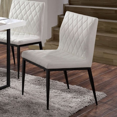 Furniture of America Alisha Black/Ivory Contemporary Side Chair (2/Ctn) Model FOA3799SC-2PK