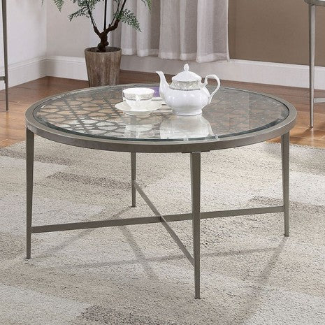 Furniture of America Freja Silver Contemporary Coffee Table Model FOA4743C