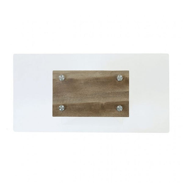 Furniture of America Bima White/Natural Tone Contemporary Sofa Table Model FOA4746S-TABLE