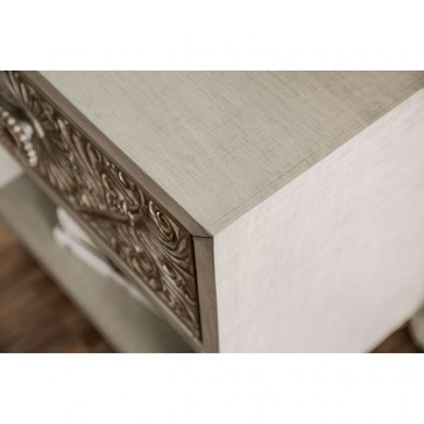 Furniture of America Jakarta Antique White Transitional Night Stand Model FOA7882N
