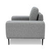 Divani Casa Fonda Modern Grey Fabric Chair Model VGMB-2123-CHR-GRY