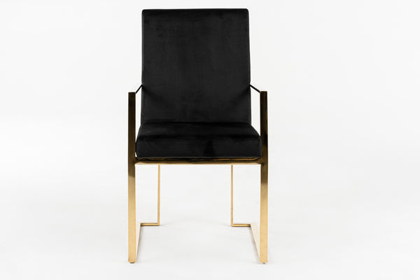Modrest Fowler Modern Black Velvet Dining Chair Model VGVCB8866A