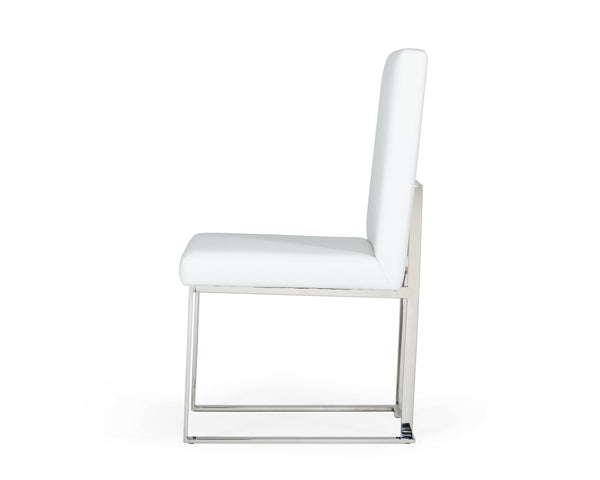 Modrest Fowler Modern White Leatherette Dining Chair Set Of 2 Model VGVCB8866-WHT