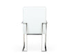 Modrest Fowler Modern White Eco Leather Dining Armchair Model VGVCB8866A-WHT