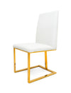 Modrest Frankie Contemporary White & Gold Dining Chair Model VGGAGA-6917CH-WHT