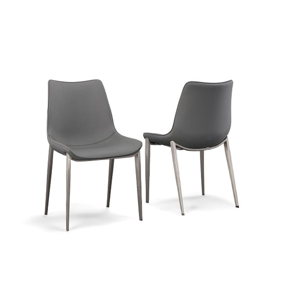 Modrest Frasier Modern Grey Eco Leather Dining Chair (Set Of 2) Model VGHR3505-GRY