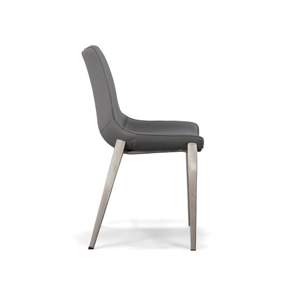 Frasier Modern Grey Eco-Leather Dining Chair (Set of 2)
