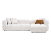 Divani Casa Freya Modern Beige Fabric Sectional With Console Model VGOD-RD-047-BGE