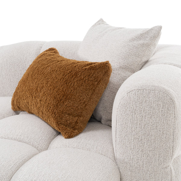 Divani Casa Freya Modern Beige Fabric Sectional With Console Model VGOD-RD-047-BGE