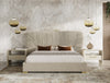 Florence Modern Beige Velvet + Gold Bed