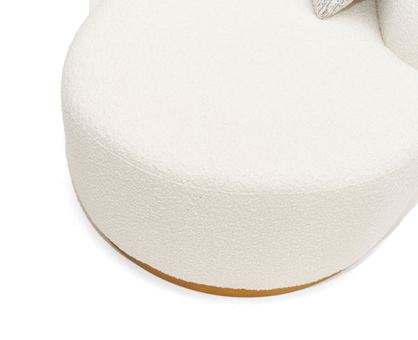 Divani Casa Frontier Glam White Fabric Curved Sectional Sofa With Beige Pillows Model VGOD-ZW-943-WHT-SECT