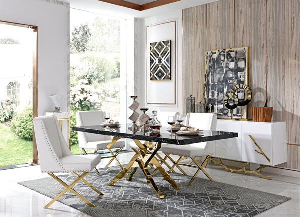Legend Modern White & Gold Buffet