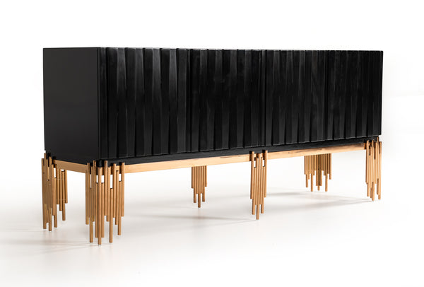 Modrest Token Modern Black & Rosegold Buffet Model VGVCG816
