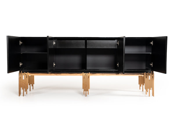 Modrest Token Modern Black & Rosegold Buffet Model VGVCG816